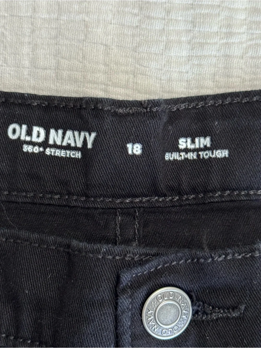 Boys 18 Old Navy Black Jeans